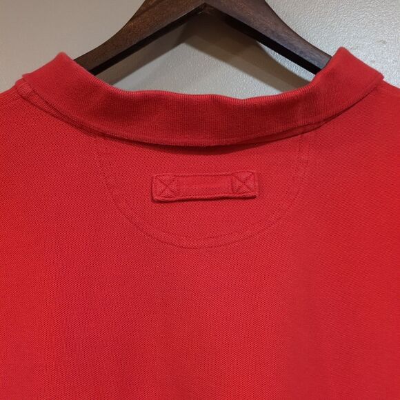 Duluth Trading Mens XL Polo Shirt Short Sleeve Relaxed Fit Red Orange 100%Cotton - Picture 6 of 13